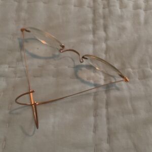 Antique gold rimmed eyeglasses